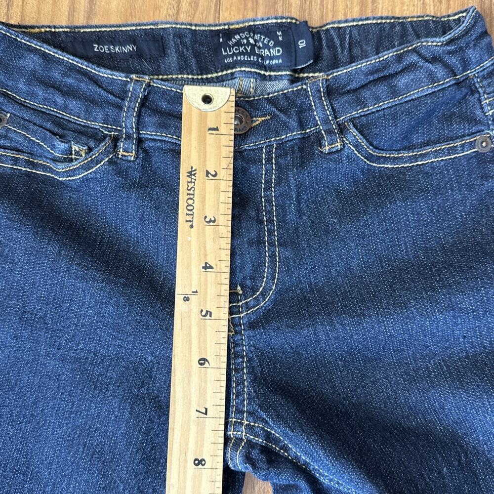 Girls Youth‎ Lucky Brand Zoe Skinny Denim Jeans Size 10 adjustable waist - Picture 5 of 7
